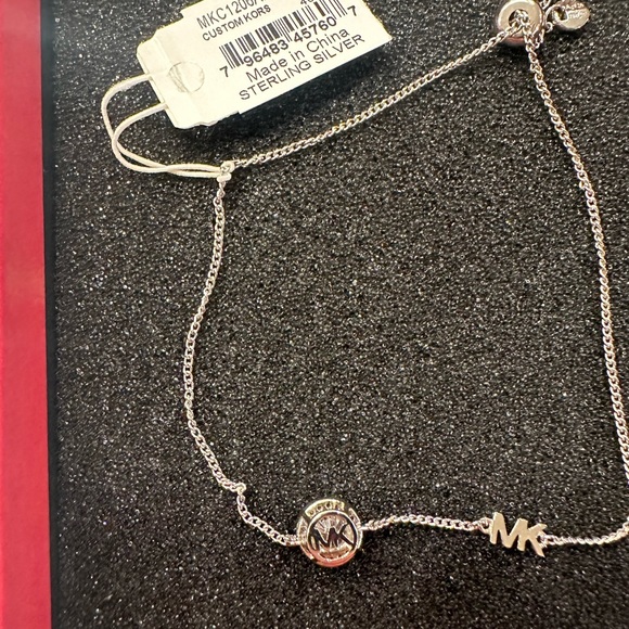 Michael Kors Sterling Silver Cubic Zirconia Slider Bracelet NWT - Picture 3 of 9